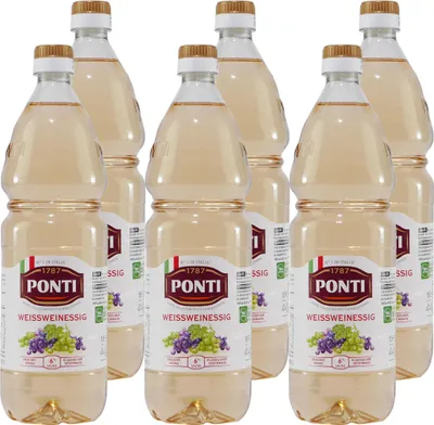 Produktbild von Ponti Weißwein-Essig 6% Säure (12 x 1,0L)