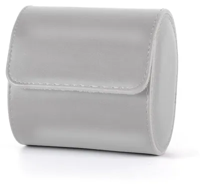Image de Boîte à montres en cuir, gris, double compartiment, pour voyage et rangement