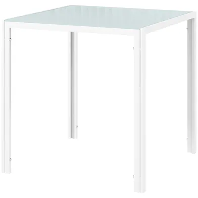 Produktbild von HOMCOM Esstisch Esszimmertisch Quadratischer Küchentisch für 4 Personen, Weiß