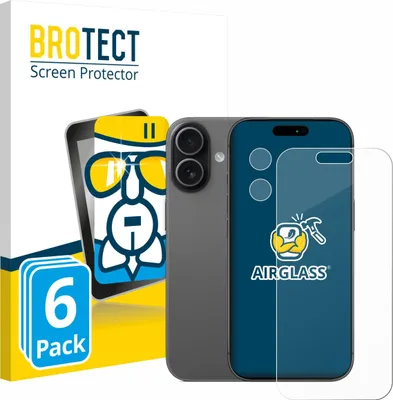 Produktbild von 6x BROTECT Schutzglas für Apple iPhone 17 (Display+Kamera) Schutzfolie Panzer Folie Glas Display Schutz klar