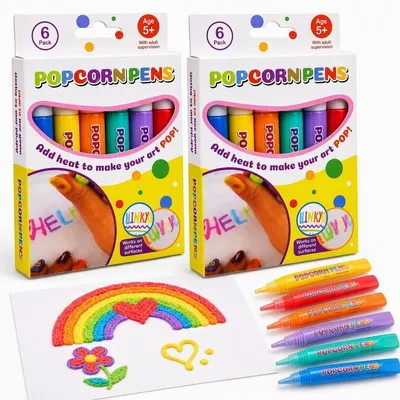 3D Bubble Pen Set 12 Stück Puffy Paint Popcorn Stifte
