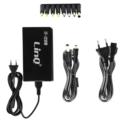 Image de LinQ Chargeur universel 120W avec 8 pointes 12 à 24V IT-120W - Noir