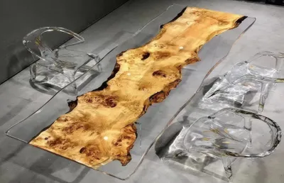 Zdjęcie produktu dla Luxuriöser Transparenttisch Moderne Epoxidtische Eszimmer Möbel