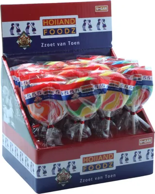 Produktbild von Holland Foodz Rainbow Fruchtlutscher spiralförmig 45g 30 Stück