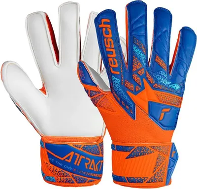 Zdjęcie produktu dla Rękawice bramkarskie Reusch Attrakt Solid Finger Support dla juniorów, kolor pomarańczowy, rozmiar 5 dla dzieci, kolor pomarańczowy, rozmiar 5