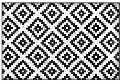 Image de Tapis d'extérieur, tissage plat, tapis réversible, 40 x 60 cm