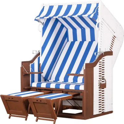 Produktbild von Strandkorb deVries Profi Ostsee Fehmarn - PE weiß - Modell 991