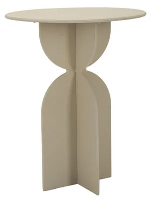 Zdjęcie produktu dla Okrągły stolik boczny Dune z żelaza w kolorze kremowym Ø45x58 cm