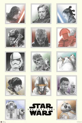 Produktbild von Star Wars Episode 8 Poster Characters 61 x 91,5 cm