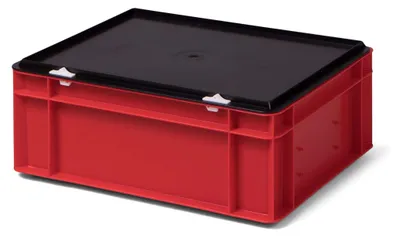 Image de Boîte de rangement en plastique empilable avec couvercle