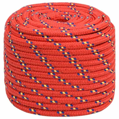 Obrázek produktu pro Polypropylenové lano, průměr 18 mm, délka 100 metrů, barva červená