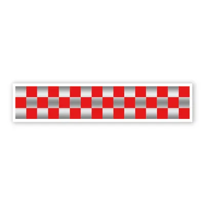 Immagine prodotto di Strisce adesive per scacchi auto rosso-cromo 3 x 33 cm