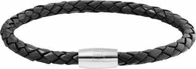 Produktbild von cai Armband Edelstahl 23cm schwarz ohne Stein 500060054-23