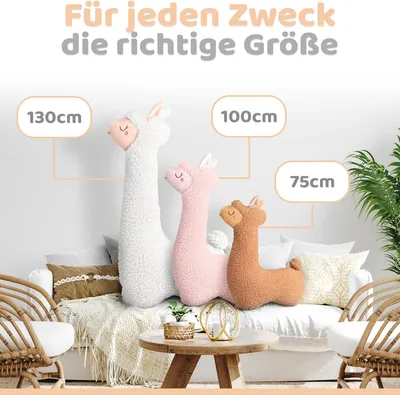 Produktbild von Engelshof Alpaka Seitenschläferkissen Kuscheltier Rosa 130cm