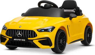 Produktbild von Elektrisches Kinderfahrzeug Mercedes CLE 12V mit Hinterradantrieb, gelb, Einsitzer, Lithium-Akku, LED-Beleuchtung, breiter Sitz, 2,4-GHz-Fernbedienung, MP3-Player mit USB/AUX-Eingang und Bluetooth-Verbindung, ORIGINAL-Lizenz