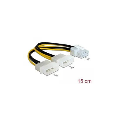 Produktbild von DELOCK Stromkabel 2x Molex 4pin St -> PCI Express 8pin inter