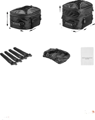 Image de Sacoche arrière pour moto, conception étanche, espace de rangement généreux, 22-34 L