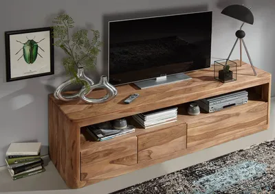 Produktbild von MASSIVMOEBEL24 TV-Board Sheesham 190x50x60 rot-braun gebeizt TORONTO #147