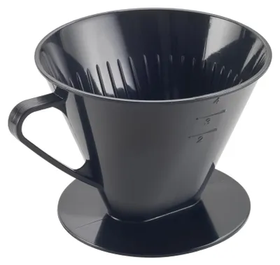 Kaffeefilteraufsatz für Filtergröße 4, 4 Tassen, Polypropylen, schwarz