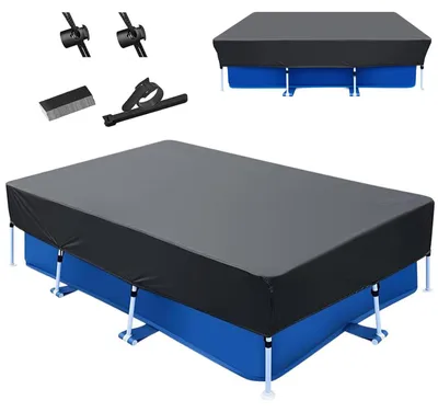 Produktbild von Schwimmbadabdeckung, rechteckig - 225 x 150 cm - wasserdicht - schwarz