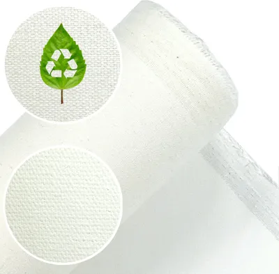 Produktbild von Leinwand Phoenix Baumwolle 300g/m² 1,48 x 10 m aus Recycling weiß grundiert