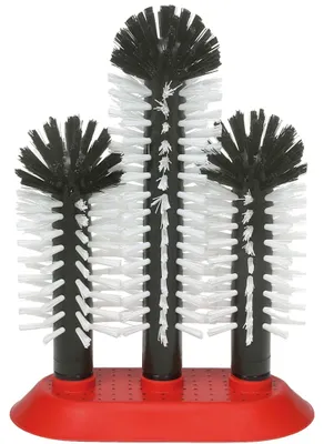 Immagine prodotto di Spazzole lavabicchieri, Spazzola per lavare i bicchieri con ventosa - 2x18 cm e 1x25 cm