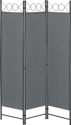 Produktbild von Raumteiler Saragossa 3-teilig 120x171 cm Paravent Trennwand 3-tlg. Sichtschutz Stellwand Spanische Wand Dunkelgrau