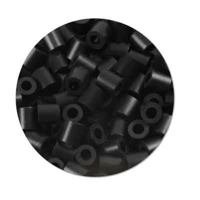 Produktbild von Bügelperlen, Größe 5x5 mm, Lochgröße 2,5 mm, Schwarz (1), Medium, 6000Stck.