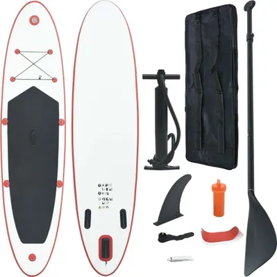 Produktbild von Stand Up Paddle Surfboard SUP Aufblasbar Rot und Weiß
