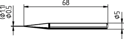 Produktbild von Spájkovací hrot série 032 ceruzkový hrot B.1,1mm 0032 BD/SB ERSA