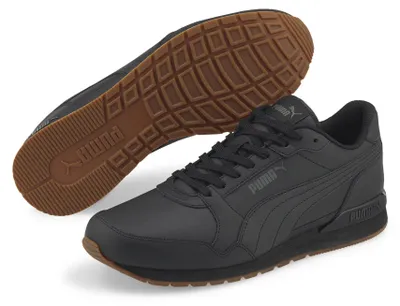 Zdjęcie produktu dla Puma Genuine Leather Sneaker 'ST Runner v3 L ' puma black - puma black - guma, Uni , Neutral EU:36 EU