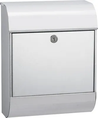 Produktbild von MEFA Briefkasten Stahl verzinkt BxHxT 352/450/160 mm Pearl 872 verzinkt mit integriertem Zeitungsfach
