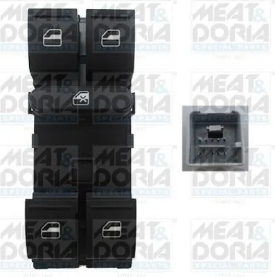 Produktbild von MEAT & DORIA 26134 Fensterheberschalter für VW GOLF VI (5K1) Vorne Links Fensterheber Schalter