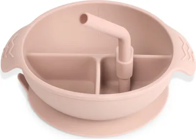 Produktbild von Haakaa Baby Essteller mit Unterteilung und Saugfuss - Blush
