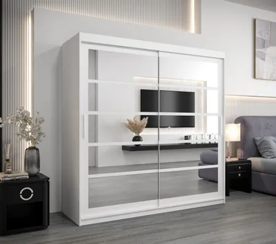 Produktbild von Kleiderschrank JOHANA – Breite 200 cm, weiß
