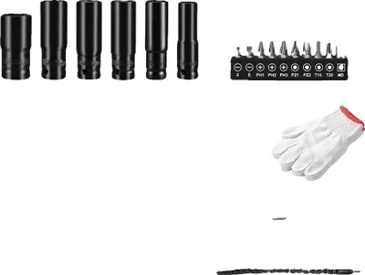 Immagine prodotto di Set di adattatori per avvitatori a percussione, 44 pezzi, in acciaio resistente, set da 44 pezzi