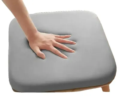 Image de Coussin d'assise, mousse confortable, utilisation polyvalente, 40 x 40 x 4 cm, BLANC