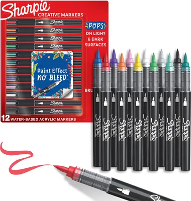Sharpie Creative Marker - 6 Acryl-Stifte Mit Pinselspitze