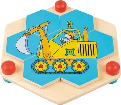 Produktbild von GOKI Puzzle Sechseck Baumaschinen