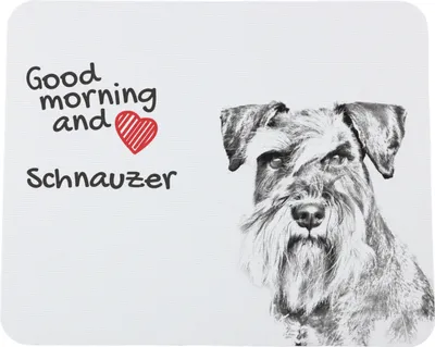 Produktbild von Schnauzer - Mauspad mit Druck, personalisiertes Mauspad mit Hund, einzigartiges Gadget für Büroangestellte von Art-Dog.