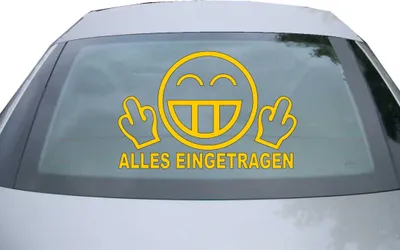 Produktbild von Indigos UG - Aufkleber Heckscheibe & Motorklappe DE2030 - gold - 600x395 mm - Alles eingetragen - Auto Scheiben Fenster Heckklappe Tuning Racing JDM - Die cut
