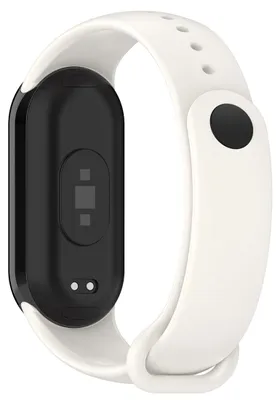 Produktbild von By Qubix Silikonarmband - Rahmweiß - passend für Xiaomi Smart Band 8 / 9 / 10