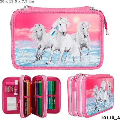 Produktbild von Miss Melody 3-Fach Federtasche Glitzer Pink