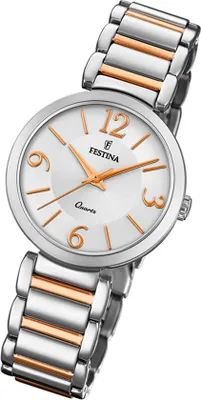 Image de Festina Montre Femme F20213/2 Montre en acier inoxydable argenté or rose UF20213/2