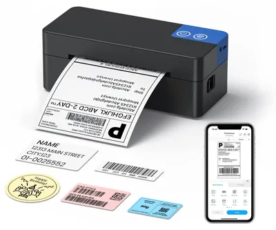 Obrázok produktu pre Termálna Bluetooth tlačiareň na štítky pre zásielky, čierna
