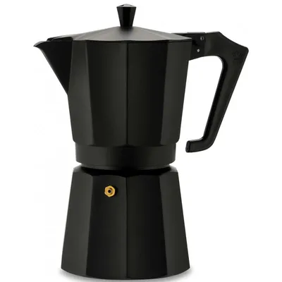 Obrázok produktu pre PEZZETTI Italexpress, Moka kanvica, 0,3 L, Čierna, Hliník, 6 šálok, 1 kusov