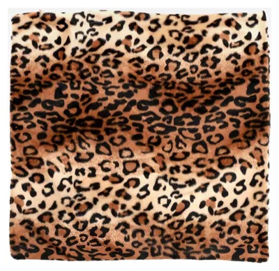 Produktbild von Kurze Kissenbezüge aus Plüsch, 45 x 45 cm, quadratisch, Leopardenmuster, geeignet für Sofa, Bett und Couch-Dekoration
