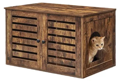 Immagine prodotto di Cuccia per gatti - Mobile per lettiera - Stile rustico - Marrone - 80 x 53 x 49,2 cm