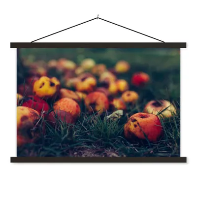 Produktbild von MuchoWow® Textilposter Landdekoration - Herbst - Apfel - Obst 90x60 cm mit schwarzem Rahmen - Aufhängungssatz