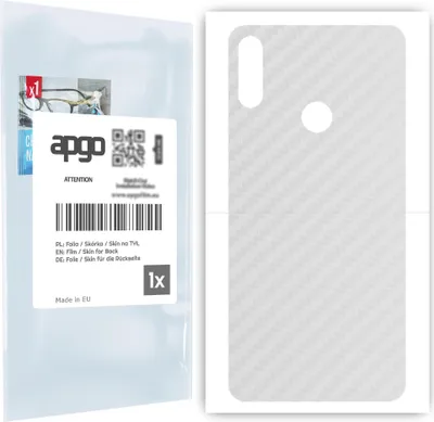 Produktbild von apgo Rückseite Schutzfolie für Asus Zenfone Max Pro (M2) ZB631KL -  Hinten Schutzfolie Carbon Transparent (durchsichtig), Rückseite Folie schützt vor Kratzern und Fingerabdrücken
